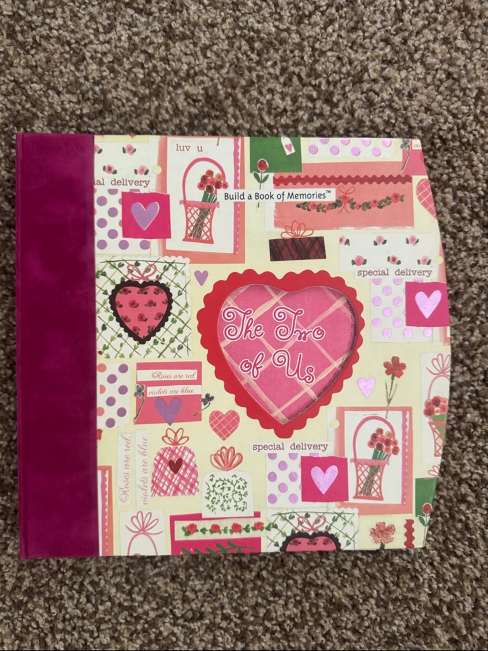 Two of Us time capsule memory book for couples